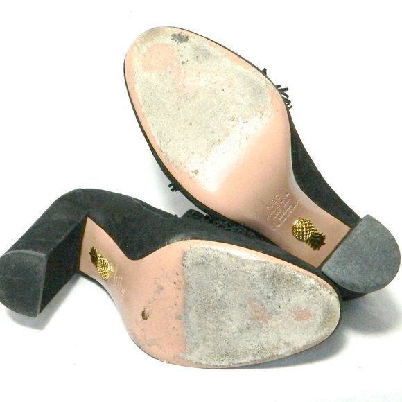 Aquazzura Wild Thing Fringe Black Pumps EU 38.5 - Picture 7 of 8